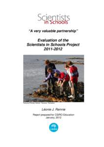 “A very valuable partnership”  Evaluation of the Scientists in Schools Project[removed]