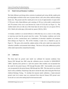 Analysis of Ground Water Flow Model Simulations for the Proposed Green Spot Artificial Recharge SiteJul-05