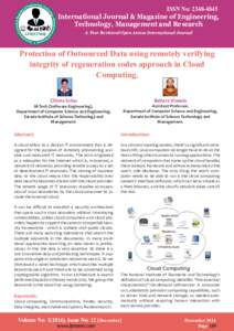 ISSN No: International Journal & Magazine of Engineering, Technology, Management and Research A Peer Reviewed Open Access International Journal