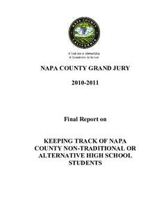 NAPA COUNTY GRAND JURY[removed]Final Report on KEEPING TRACK OF NAPA COUNTY NON-TRADITIONAL OR