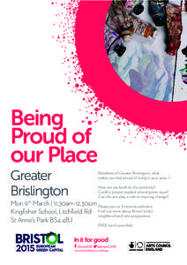 Being Proud of our Place Greater Brislington
