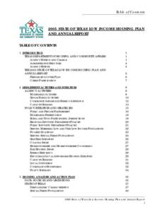 2005 State of Texas Low Income Housing Plan and Annual Report