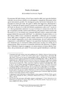 Proclo e il ciclo epico di GIAMPIERO SCAFOGLIO, Napoli Il panorama del mito troiano, di cui l’epos omerico offre uno spaccato limitato, costruito con un lavoro selettivo, era proseguito e completato dai poemi ciclici, 