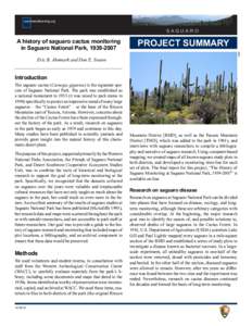 southwestlearning.org  SAGUARO PROJECT SUMMARY NPS