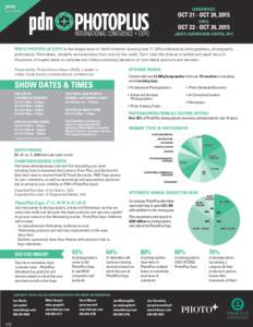2015 Fact Sheet CONFERENCE:  OCT 21 - OCT 24, 2015