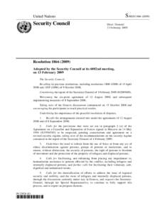 Georgian–Abkhazian conflict / United Nations / United Nations Security Council Resolution