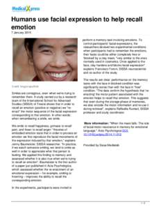Humans use facial expression to help recall emotion