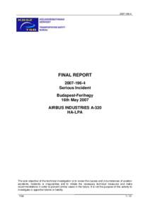 Civil aviation authorities / Air safety / Government of Hungary / Transportation Safety Bureau / Aviation accidents and incidents / Budapest Liszt Ferenc International Airport / Civil Aviation Authority of Nepal / Civil Aviation Authority of the Fiji Islands / National aviation authority / Transport / Aviation / Safety