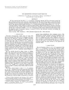 THE ASTROPHYSICAL JOURNAL, 447 : L125–L128, 1995 July[removed]The American Astronomical Society. All rights reserved. Printed in U.S.A. HCl ABSORPTION TOWARD SAGITTARIUS B2 J. ZMUIDZINAS, 1 G. A. BLAKE, 2 J. CARLSTROM