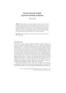 Neural network models of protein domain evolution