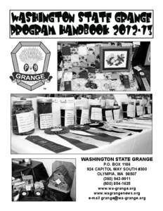 WASHINGTON STATE GRANGE PROGRAM HANDBOOK[removed]WASHINGTON STATE GRANGE P.O. BOX[removed]CAPITOL WAY SOUTH #300