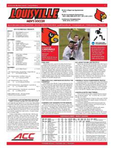 [removed]Louisville Men’s Soccer | Season Review Sports Information Contact: Garett Wall | ([removed]or[removed] | [removed] | www.GoCards.com | @UofLmenssoccer | @GoCards