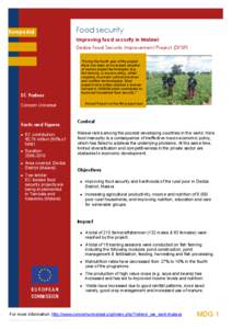 EuropeAid  Food security Improving food security in Malawi  Dedza Food Security Improvement Project (DFSIP) 