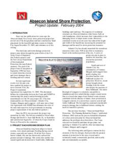Absecon Island Shore Protection Project Update: February[removed]INTRODUCTION Since our last publication two years ago, the Absecon Island, New Jersey shore protection project has