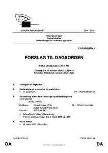 EUROPA-PARLAMENTET[removed]Udenrigsudvalget Budgetudvalget