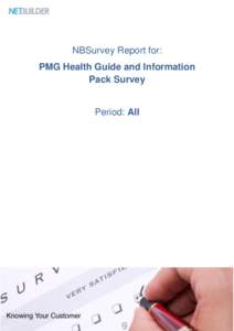 NBSurvey Report for: PMG Health Guide and Information Pack Survey Period: All