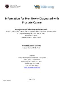 Urology / Tumor markers / Cancer staging / Prostate cancer / Prostate biopsy / Prostate-specific antigen / Gleason Grading System / Prostate / Transrectal ultrasonography / Medicine / Histopathology / Biopsy
