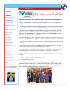 ICC - AMERICAS May 2009 ICC Americas Newsflash  In this issue