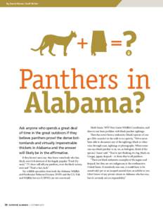 By David Rainer, Staff Writer  Panthers in Alabama?