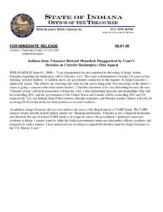 Transport / Economics / Chrysler Chapter 11 reorganization / Insolvency / Troubled Asset Relief Program / Bankruptcy / Bailout / Arthur Gonzalez / Indiana State Police Pension Trust v. Chrysler / Late-2000s financial crisis / Chrysler / Economy of the United States