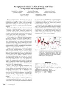 Quantum mechanics / Astrophysics / Nucleosynthesis / Supernovae / Neutron / R-process / Isotope / Beta decay / Radioactive decay / Physics / Nuclear physics / Particle physics