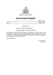 Northern Territory Government R1