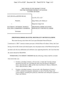 Case 1:07-cv[removed]Document 195  Filed[removed]Page 1 of 2 THE UNITED STATES DISTRICT COURT FOR THE NORTHERN DISTRICT OF ILLINOIS