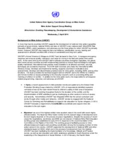 Mine action / Internally displaced person / Meal /  Ready-to-Eat / United Nations Mine Action Service / UNICEF East Asia and Pacific Regional Office / United Nations / UNICEF / Development