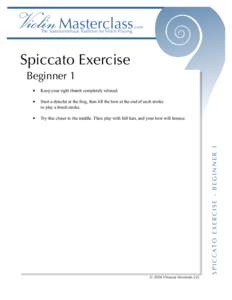 ViolinMasterclass The Sassmannshaus Tradition for Violin Playing .com  Spiccato Exercise