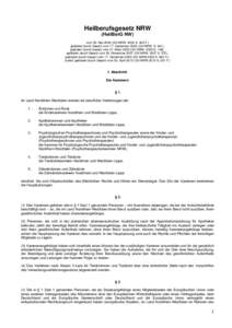 Microsoft Word - Heilberufsgesetz NW 2013.doc