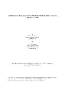 Architecture of a Tuscarora Fortress: The Neoheroka Fort and the Tuscarora War (1711—1715)