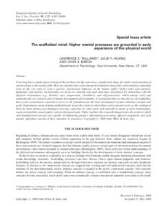 European Journal of Social Psychology Eur. J. Soc. Psychol. 39, 1257–[removed]Published online in Wiley InterScience
