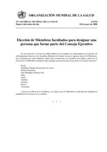 ORGANIZACIÓN MUNDIAL DE LA SALUD 53ª ASAMBLEA MUNDIAL DE LA SALUD Punto 6 del orden del día A53[removed]de mayo de 2000