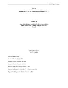 [removed]Chapter[removed]DEPARTMENT OF HEALTH AND HUMAN SERVICES  Chapter 30