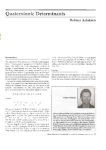 ,1 Introduction The classical matrix groups are of fundamental impor­ tance in many parts of geometry and algebra. Some of