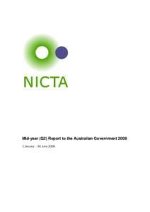 Mid-year (Q2) Report to the Australian Government[removed]January – 30 June 2008 Contents Mid-year (Q2) Report to the Australian Government 2008