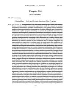 2011 Regular Session - Chapter 554 (Senate Bill 801)