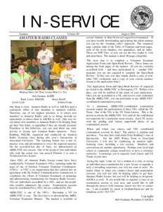 IN-SERVICE Summer Volume 89  AMATEUR RADIO CLASSES