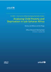 Welfare economics / Malnutrition / Multidimensional Poverty Index / Child poverty / Demographic and Health Surveys / Social security / Measuring poverty / UNICEF / Poverty / Socioeconomics / Development