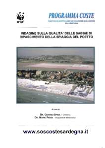 INDAGINE SULLA QUALIT DELLE SABBIE DI RIPASCIMENTO DELLA SPIAGGIA DEL POETTO