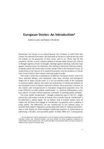 OUP CORRECTED PROOF – FINAL, [removed], SPi  European Stories: An Introduction* Justine Lacroix and Kalypso Nicolaı¨dis  Romanians see Europe as an ethical hazard, the Germans as (still) their best