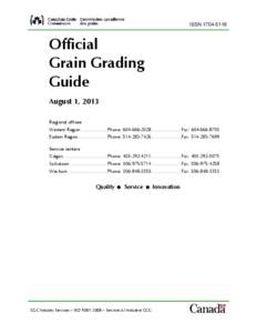 ISSN[removed]Official Grain Grading Guide August 1, 2013