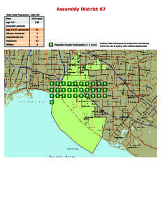 Assembly District 67 Total Male Population: 208,455 Men age 18+  CAP cases