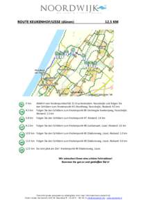 ROUTE KEUKENHOF/LISSE (dünen)  12,5 KM 0 km