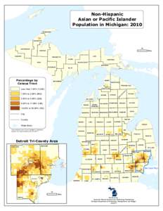 Non-Hispanic Asian or Pacific Islander Population in Michigan: 2010 KEWEENAW  HOUGHTON