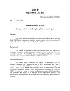 立法會 Legislative Council LC Paper No. CB[removed]Ref : CB1/PL/ES  Panel on Economic Services