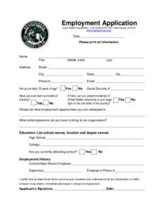 Employment Application Cedar Rapids RoughRiders, 1100 Rockford Rd. SW, Cedar Rapids, IA[removed]www.ridertownusa.com  Date__________________________