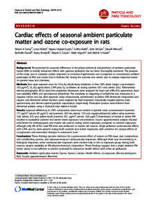 Cardiac effects of seasonal ambient particulate matter and ozone co-exposure in rats