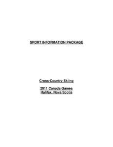 Microsoft Word - Sport Information Package - Cross Country Skiing _ENG_