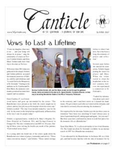 Canticle  www.StGertrudes.org OF ST. GERTRUDE - A JOURNAL OF OUR LIFE